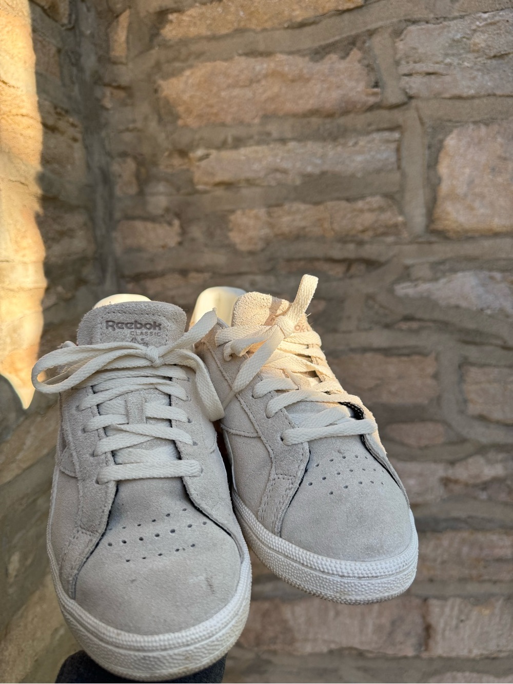 Reebok Classic Cream Suede Sneakers